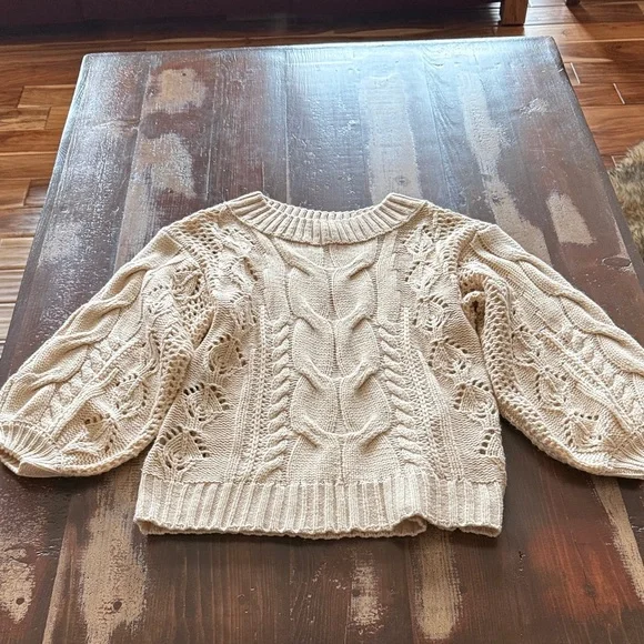 Kori Cream Cable Knit Sweater - Picture 3 of 6